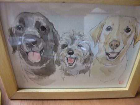 3頭の似顔絵!