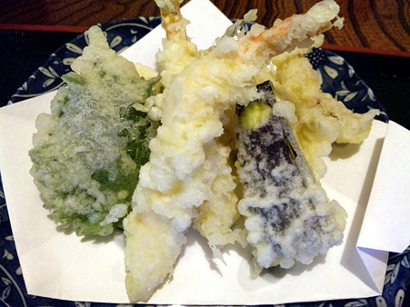 母の日で食事-天ぷら定食